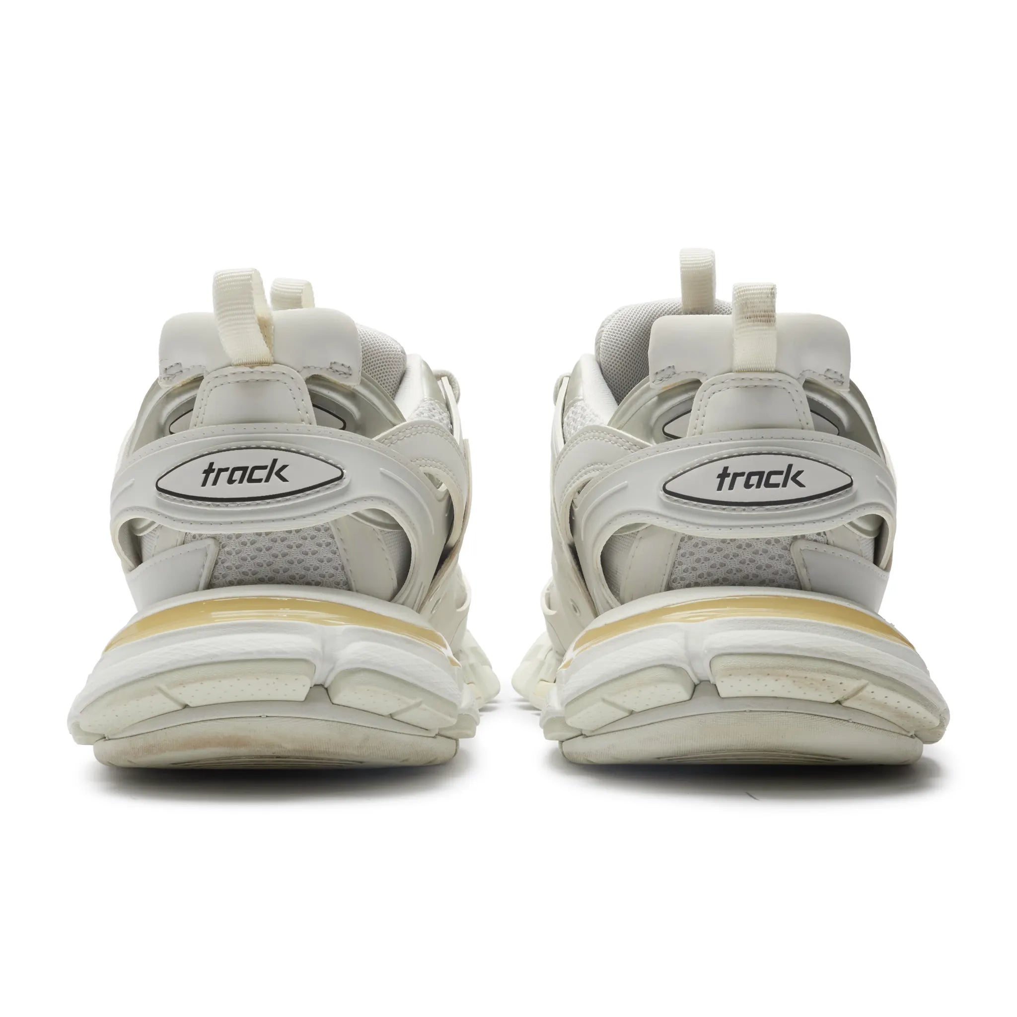 Back View of Preloved - Balenciaga Track 2.0 Sneaker Triple White Clear Sole